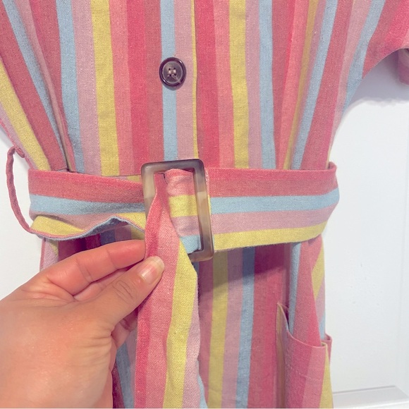 Colorful striped linen dress - Picture 6 of 8